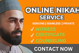 provide complete online nikah service with certified documentation