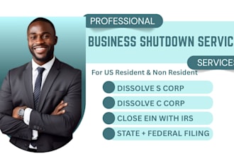 dissolve your c corp or s corp and close ein wth irs and state properly