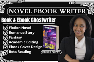 do fiction novel, academic editing, rewrite ai content, cook book amazon kdp