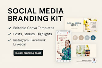 design a premium social media branding kit for your business