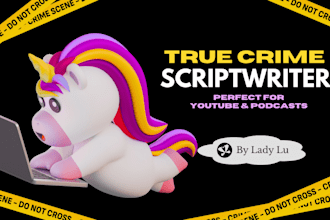 write true crime scripts for your youtube channel
