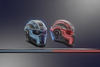 create 3d helmet, mask, and head models for games or VR