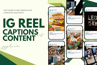 create instagram reel captions and content for your brand