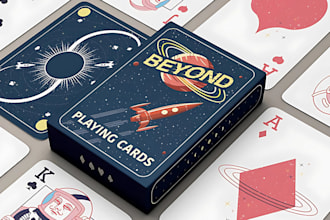 do custom 52 playing card game deck design poker card box board game rulebook
