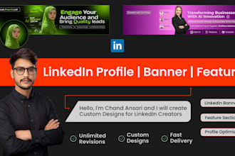 design your linkedin profile banner and feature image