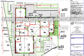 do a drawings for your planning permission application for UK councils