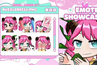 create cute emotes animated for your twitch, discord, kick, stream, and vtuber