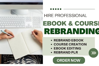 create ebook online course, business ebook, digital marketing ebook rebranding