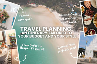 plan a custom travel itinerary tailored to your needs