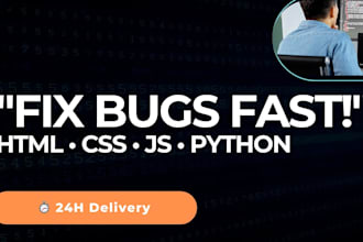 fix bugs and issues in your HTML CSS javascript or python code