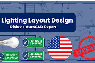 design professional lighting layouts in autocad and dialux for any space