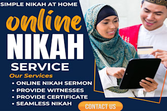 conduct your online nikah ceremony with certificate and witnesses