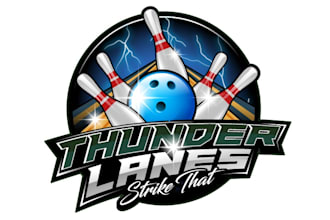 design modern bowling logo