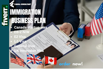 develop visa business plans for UK, USA, canada e2, eb2 niw