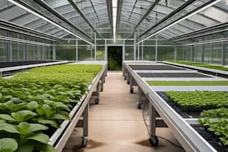 do 3d greenhouse and land calculate with climate control and sustainability