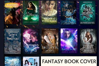 design fantasy book cover, fiction, sci fi, horror, romance ebook cover