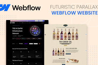 build a modern webflow website with futuristic animations and custom design
