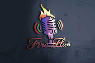 design music dj, band, podcast, radio, guitar logo design