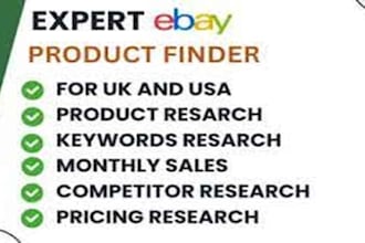 do ebay product hunting and sourcing for UK and USA