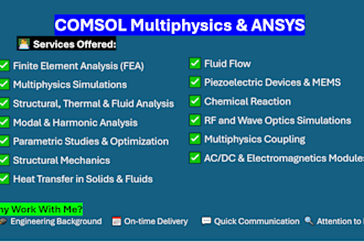 do fea, cfd, thermal and structural analysis using ansys and comsol