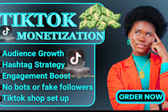 tiktok monetization tiktok promotion organic growth tiktok manager titkok shop