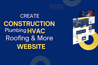 create roofing, contractor, construction, hvac, electrician, plumbing website