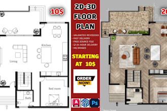 create 2d and 3d floor plans with high quality renders