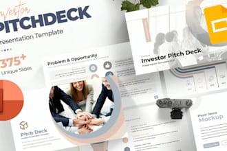 design high converting powerpoint startup pitch deck, investors and fundraising