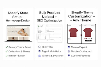do shopify product listings with SEO, tags, and metafields