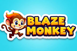 design outstanding blaze monkey mascot logo in very short time