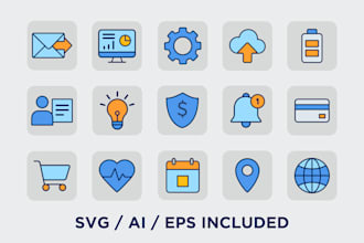 design custom tech and dashboard UI icons