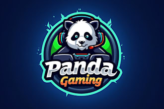 design outstanding panda gaming esport mascot logo  in 12 hours
