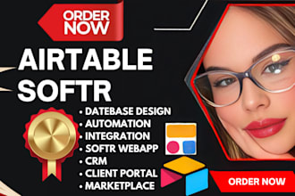 setup airtable database, automations, and softr website, marketplace