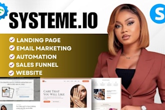 build systeme io landing page systeme io sales funnel systeme io website