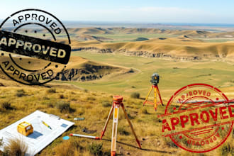 draw land subdivision plan for land surveyors raster contours maps pe stamp