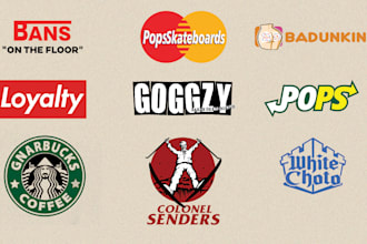 copy and create parody of a famous logo as per your desire
