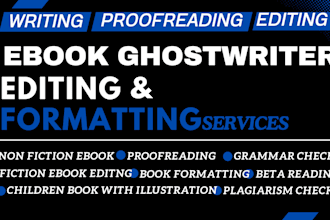 do book editing and formatting novels, children book, children book editor