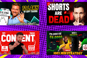 design eye catching trading, finance, crypto, thumbnails