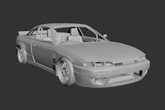 custom rc car 3d model, drift rc car, rock crawler car mini for 3d printing