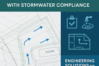 design site grading and drainage plan for permit with stormwater compliance