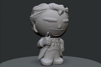comics art 3d print model,chibi superhero mold,cute miniatures,3d render stl toy