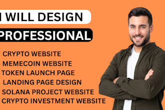 design modern crypto website, memecoin launch site, solana or landing page