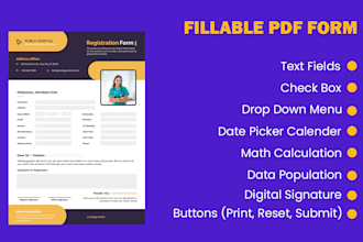 create professional interactive fillable PDF forms for business use