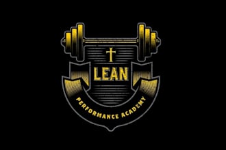 design gym fitness solutions themed logo