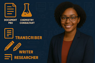 format documents transcribe proofread chemistry support