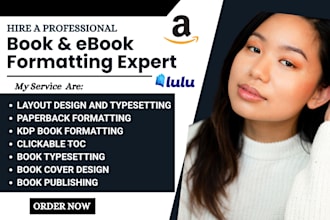 do book formatting for amazon kdp, kdp book layout design and typesetting