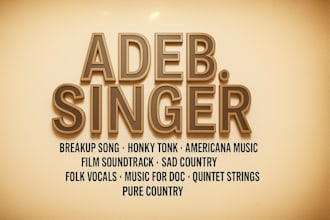 sing write and produce authentic country or americana songs with heartfelt lyric