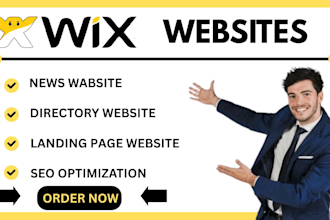 design a wix news website, directory website, landing page website
