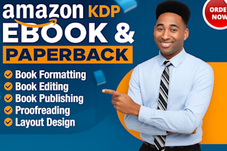 do book formatting for paperback, amazon KDP, kindle ebook, lulu and createspace