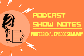 create SEO optimized podcast show notes